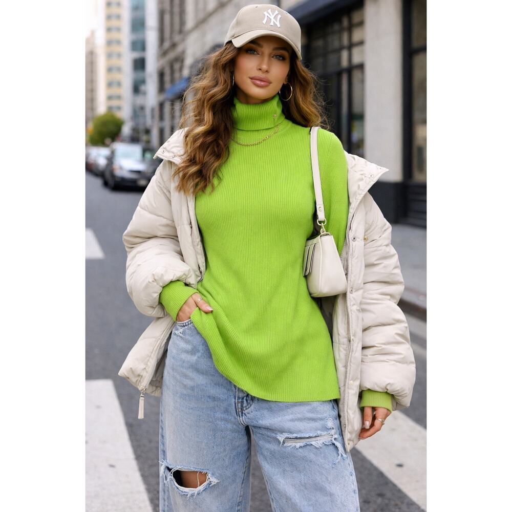 Lauren Ralph Lauren Vintage Green Cotton Turtle neck